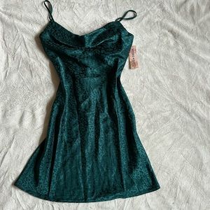 Cheetah Print Satin Dress